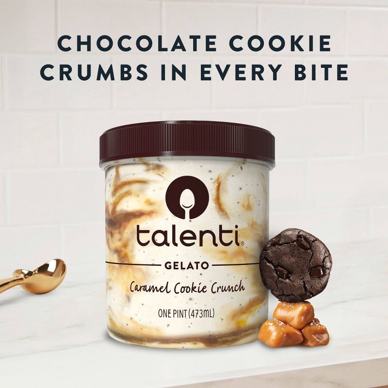 slide 4 of 8, Talenti Caramel Cookie Crunch Gelato - 16oz, 16 oz