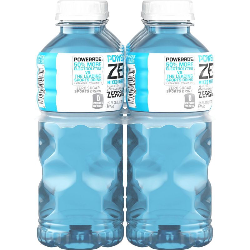 slide 2 of 6, POWERADE Zero Mixed Berry Sports Drink - 8pk/20 fl oz Bottles, 8 ct; 20 fl oz