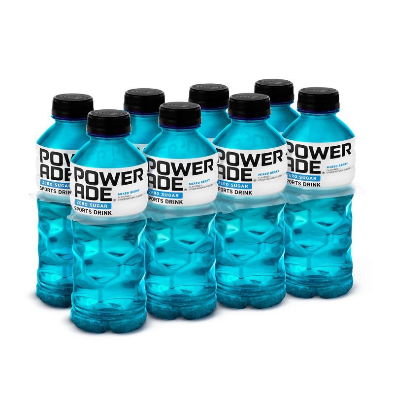 slide 6 of 6, POWERADE Zero Mixed Berry Sports Drink - 8pk/20 fl oz Bottles, 8 ct; 20 fl oz