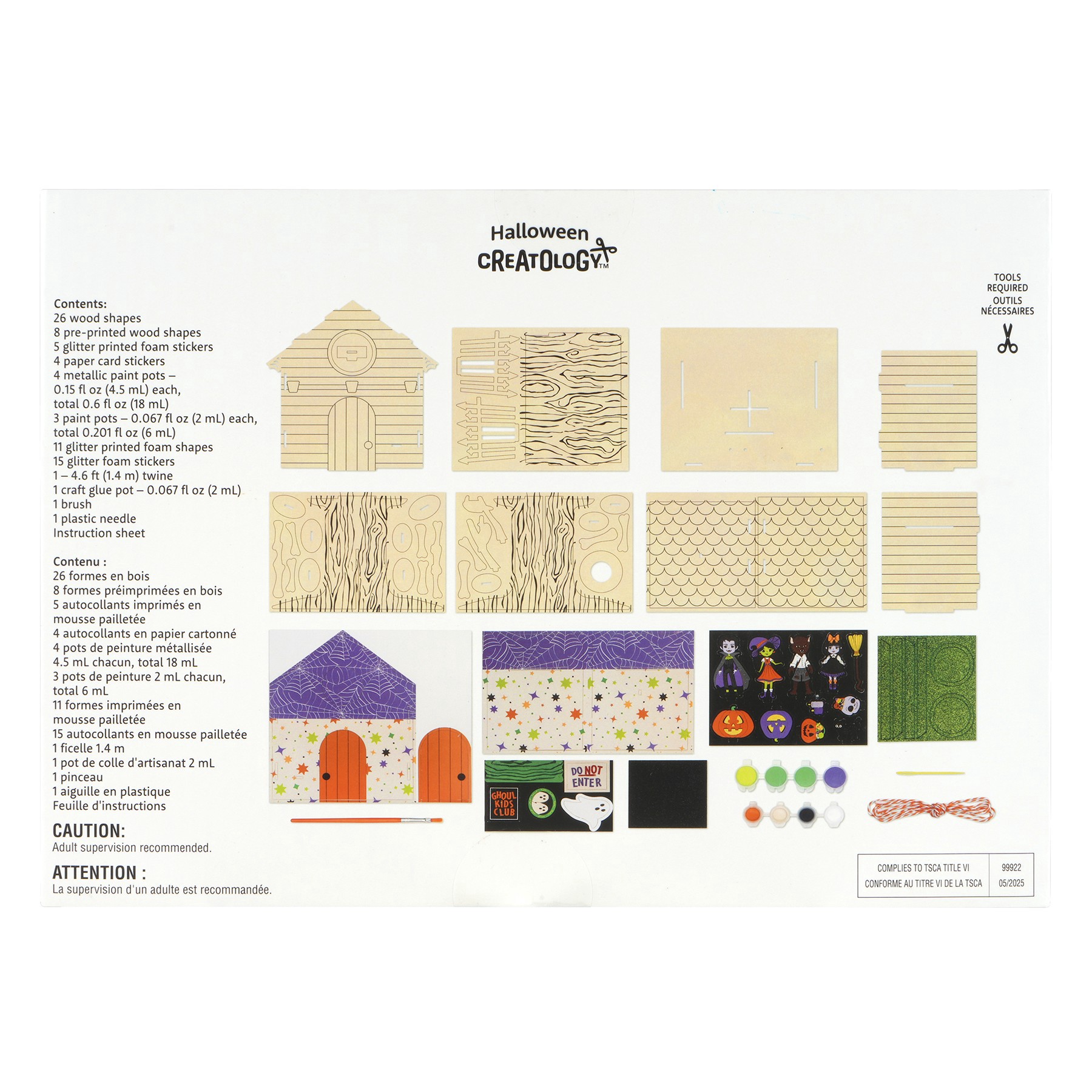 slide 2 of 4, 3d Wood Haunted Tree House Craft Kit By Creatology, 7 in x 7 in x 14 in