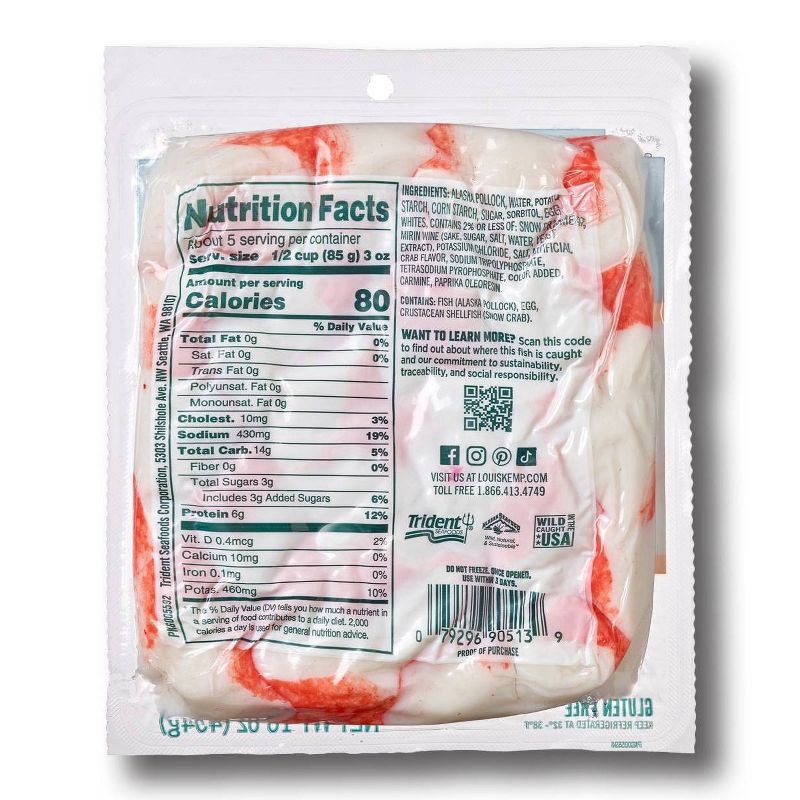 slide 2 of 3, Louis Kemp Crab Delights Imitation Crab Flake Style - 16oz, 16 oz