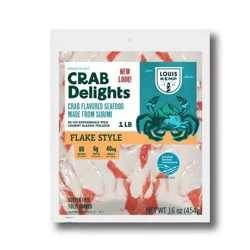 Louis Kemp Crab Delights Imitation Crab Flake Style - 16oz