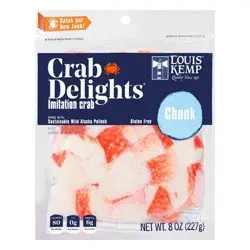 Louis Kemp Crab Delights Imitation Crab Chunk Style - 8oz