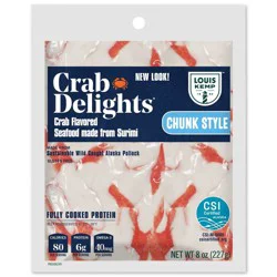 Louis Kemp Crab Delights Imitation Crab Chunk Style - 8oz