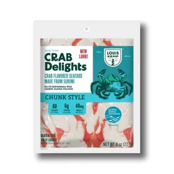 Louis Kemp Crab Delights Imitation Crab Chunk Style - 8oz