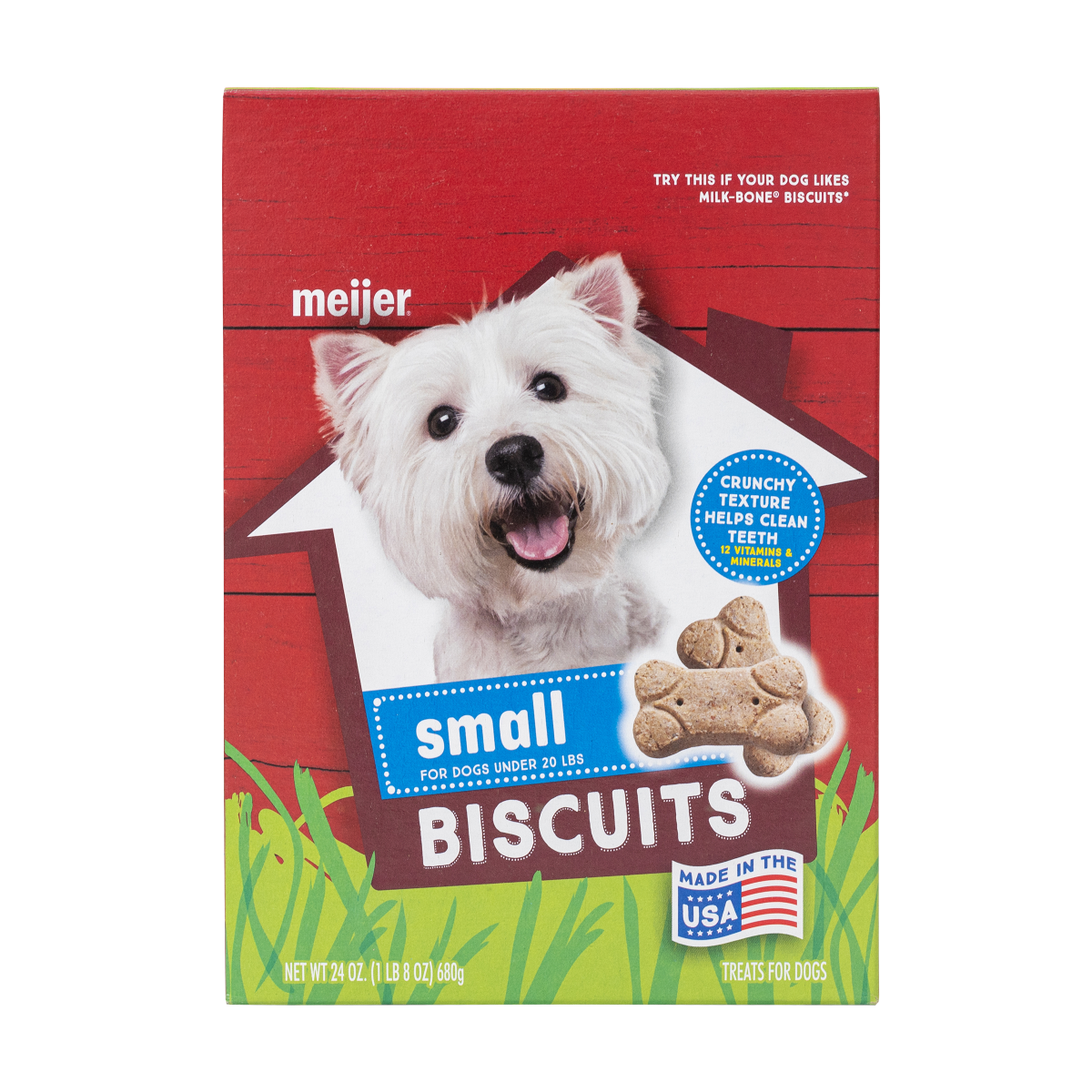 slide 1 of 2, Meijer Small Biscuits Dog Treats, 24 oz