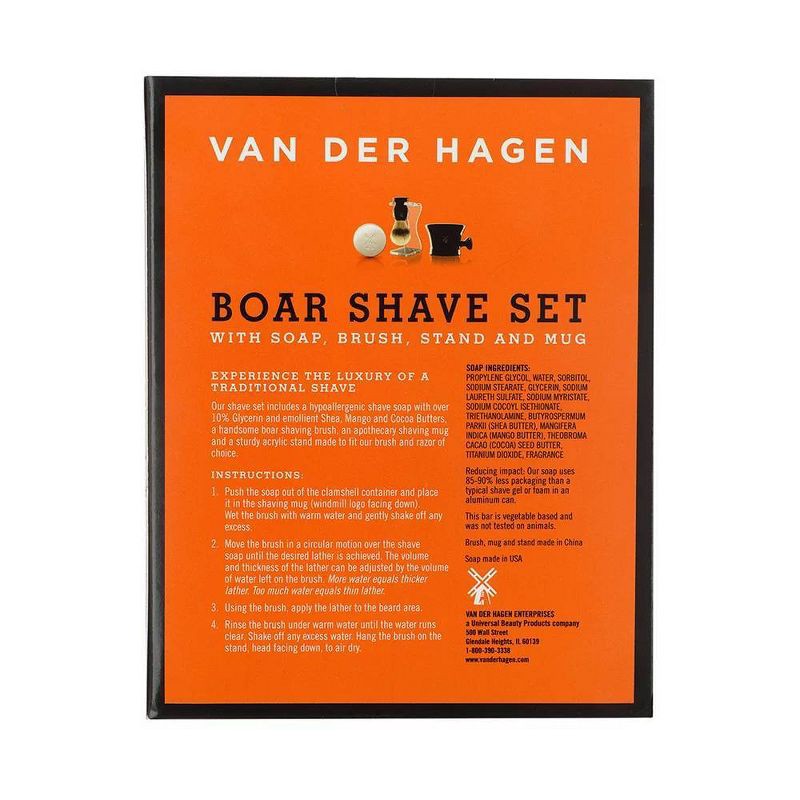 slide 4 of 8, Van der Hagen Premium 4 Piece Shave Gift Set, 4 ct