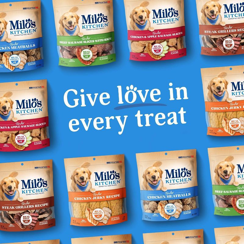 slide 7 of 8, Milo's Kitchen Chicken Meatballs Chewy Dog Treats - 18oz, 18 oz