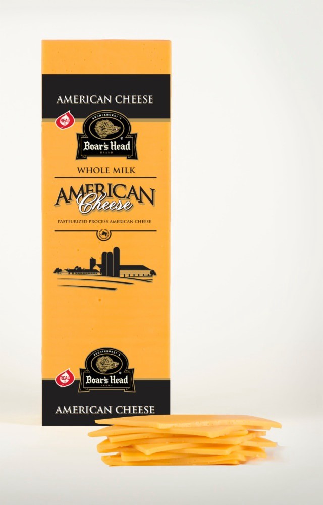 slide 1 of 2, Boar's Head Yellow American Cheese, per lb