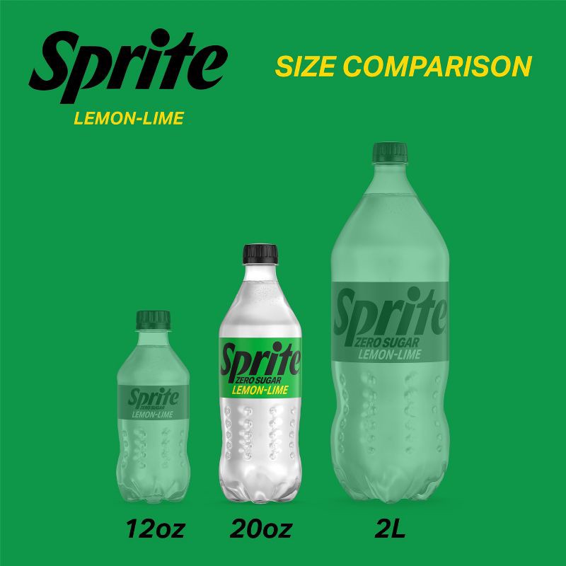 slide 5 of 6, Sprite Zero - 20 fl oz Bottle, 20 fl oz