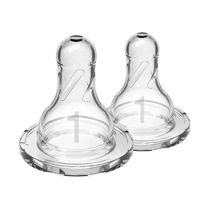 slide 1 of 16, Dr. Brown's Level 1 Narrow Baby Bottle Silicone Nipple, Slow Flow - 2pk - 0m+, 2 ct