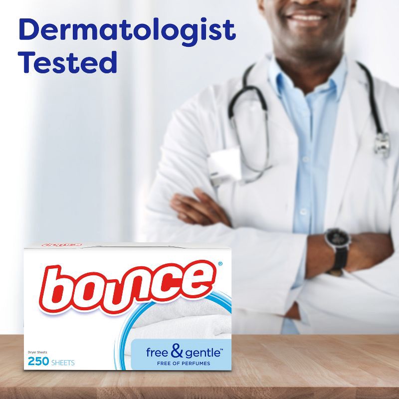 slide 6 of 17, Bounce Fabric Softener Sheets - Free & Gentle - 240ct, 240 ct