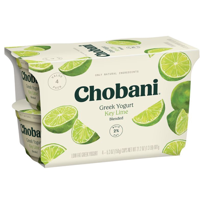 slide 7 of 7, Chobani Key Lime Blended Low-Fat Greek Yogurt - 11g Protein 4ct/5.3oz Cups, 11 gram, 4 ct, 5.3 oz