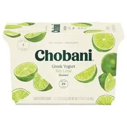 Chobani Key Lime Blended Low-Fat Greek Yogurt - 4ct/5.3oz Cups