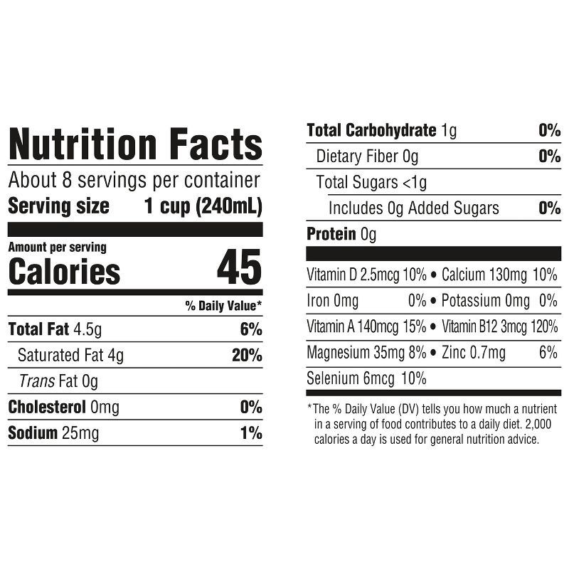 slide 7 of 11, So Delicious Organic Unsweetened Dairy-Free Coconutmilk - 0.5gal, 1/2 gal