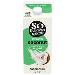 So Delicious Organic Unsweetened Dairy-Free Coconutmilk - 0.5gal