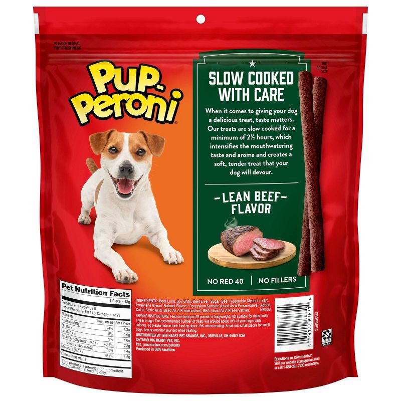 slide 2 of 7, Pup-Peroni Lean Beef Flavor Chewy Dog Treats - 22.5oz, 22.5 oz