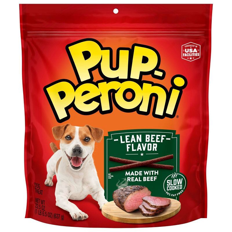 slide 1 of 7, Pup-Peroni Lean Beef Flavor Chewy Dog Treats - 22.5oz, 22.5 oz