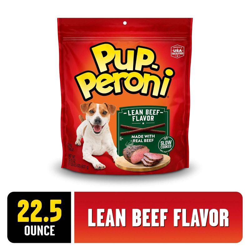 slide 3 of 7, Pup-Peroni Lean Beef Flavor Chewy Dog Treats - 22.5oz, 22.5 oz
