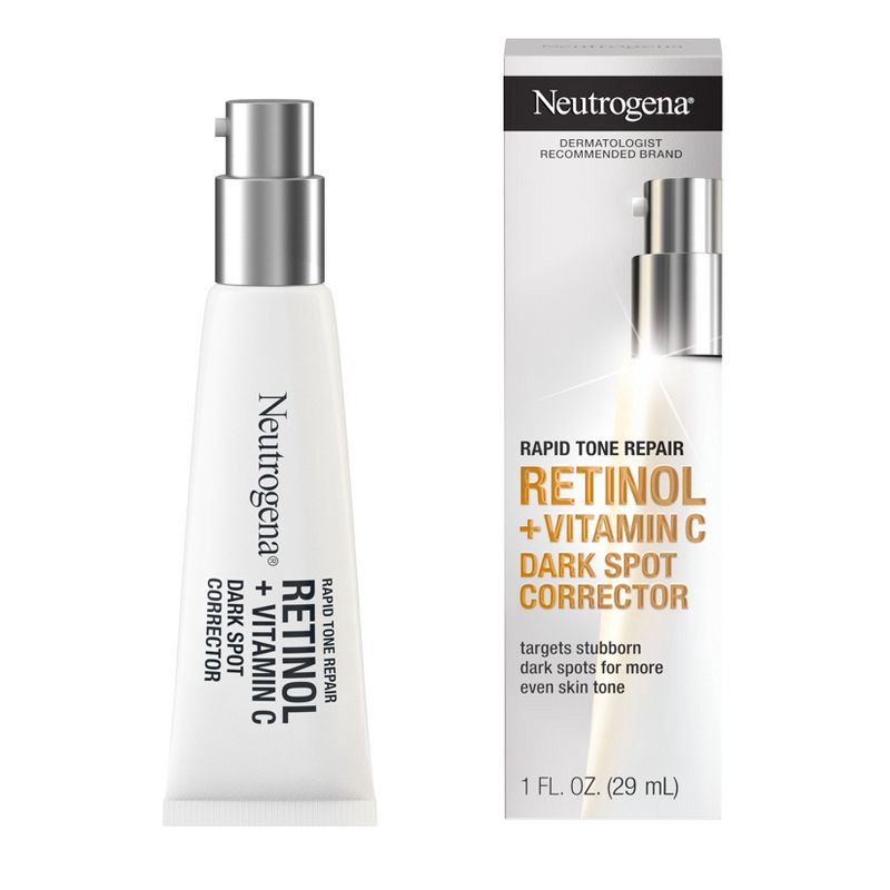 slide 2 of 9, Neutrogena Rapid Tone Repair Retinol + Vitamin C Dark Spot Corrector Face Serum - 1 oz, 1 oz