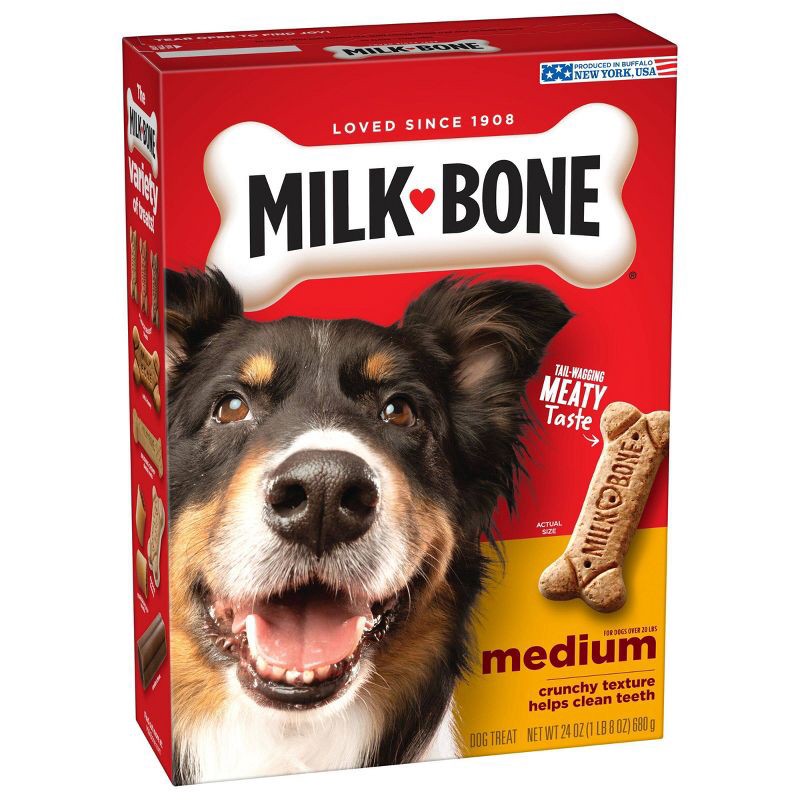 slide 3 of 4, Milk-Bone Biscuits in Beef Flavor Medium Dog Treats - 24oz, 24 oz