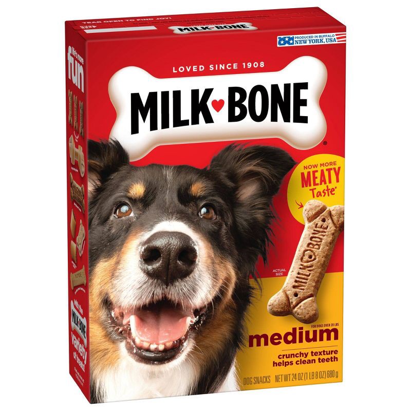 slide 3 of 4, Milk-Bone Biscuits in Beef Flavor Medium Dog Treats - 24oz, 24 oz