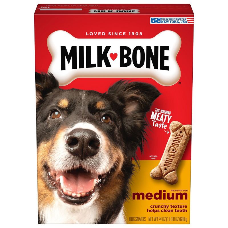 slide 1 of 4, Milk-Bone Biscuits in Beef Flavor Medium Dog Treats - 24oz, 24 oz