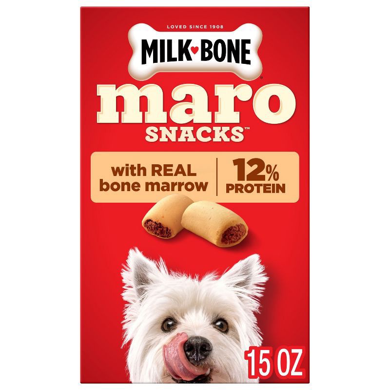 slide 1 of 8, Milk-Bone MaroSnacks with Real Bone Marrow Dog Treats - 15oz, 15 oz