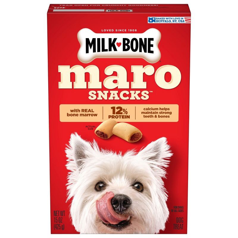 slide 1 of 9, Milk-Bone MaroSnacks with Real Bone Marrow Dog Treats - 15oz, 15 oz