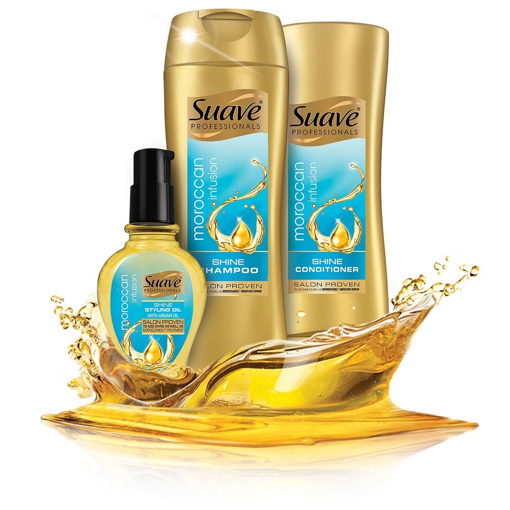 slide 7 of 8, Suave Professionals Shine Conditioner Moroccan Infusion For dull or dry hair Hair conditioner for long-lasting shine 12.6 oz, 12.6 oz