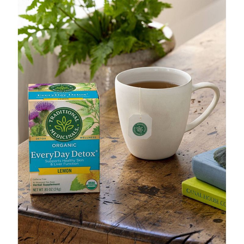 slide 7 of 7, Traditional Medicinals Organic EveryDay Detox Lemon Herbal Tea - 16ct, 16 ct