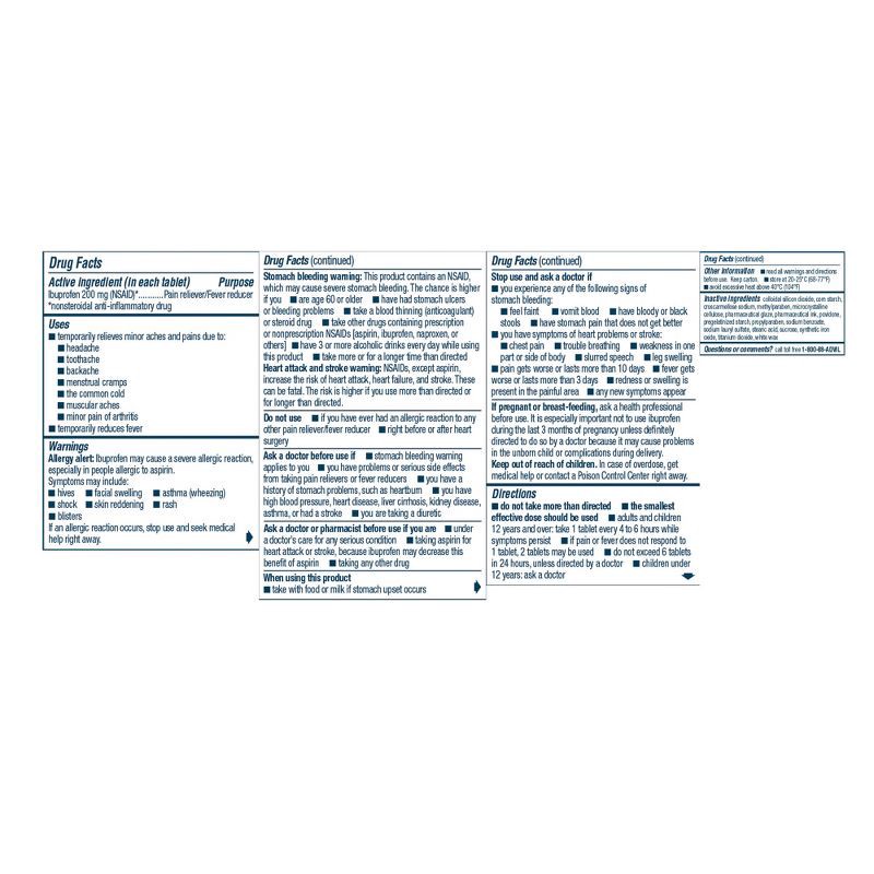 slide 9 of 9, Advil Pain Reliever/Fever Reducer Tablets - Ibuprofen (NSAID) - 24ct, 24 ct