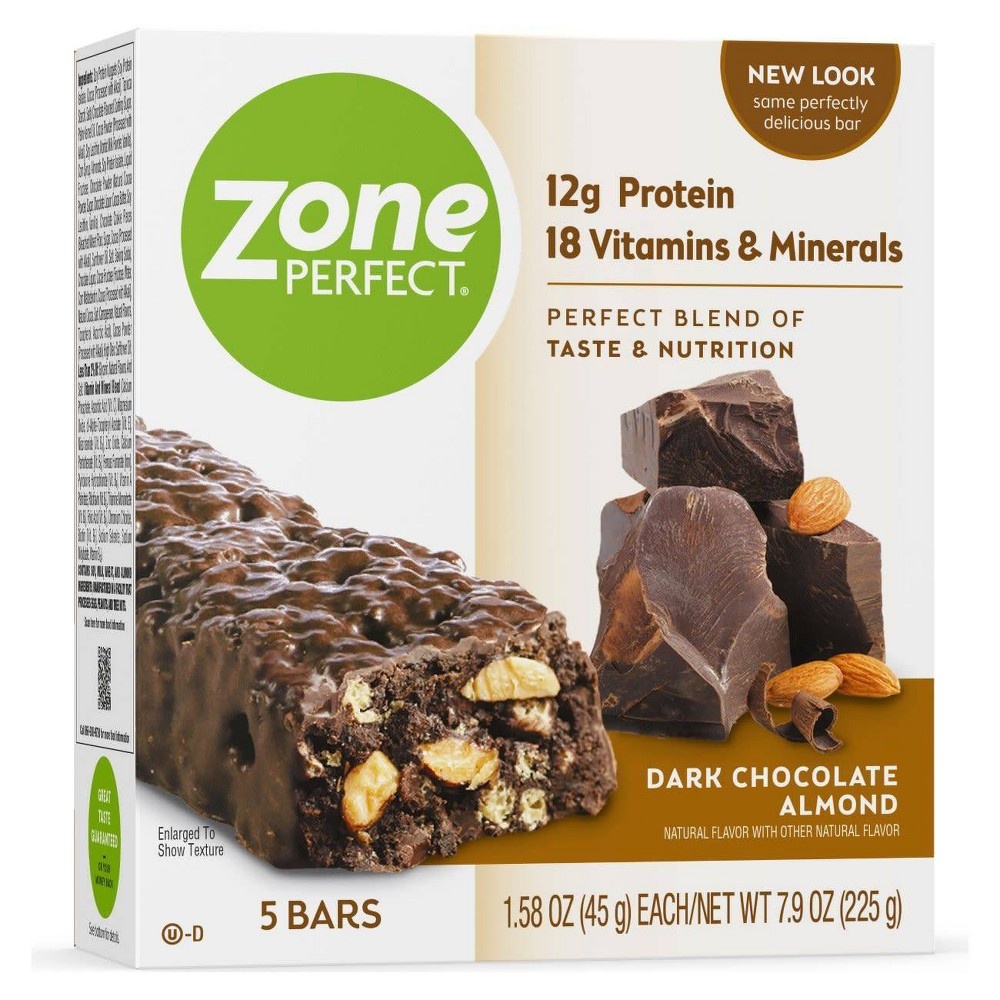 slide 3 of 5, Zone Perfect ZonePerfect Protein Bar Dark Chocolate Almond, 5 ct, 7.9 oz