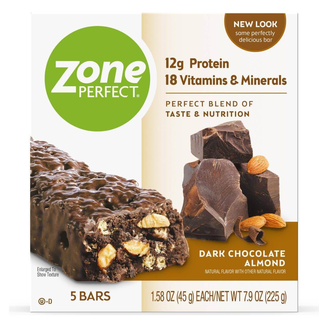 slide 1 of 5, Zone Perfect ZonePerfect Protein Bar Dark Chocolate Almond, 5 ct, 7.9 oz