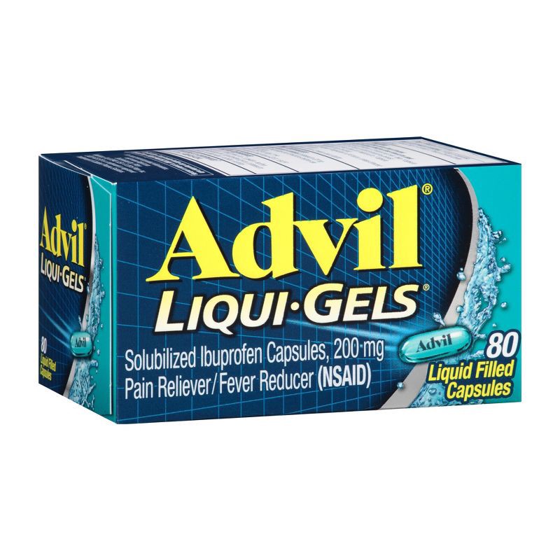 slide 1 of 9, Advil Liqui-Gels Pain Reliever/Fever Reducer Liquid Filled Capsules - Ibuprofen (NSAID) - 80ct, 80 ct