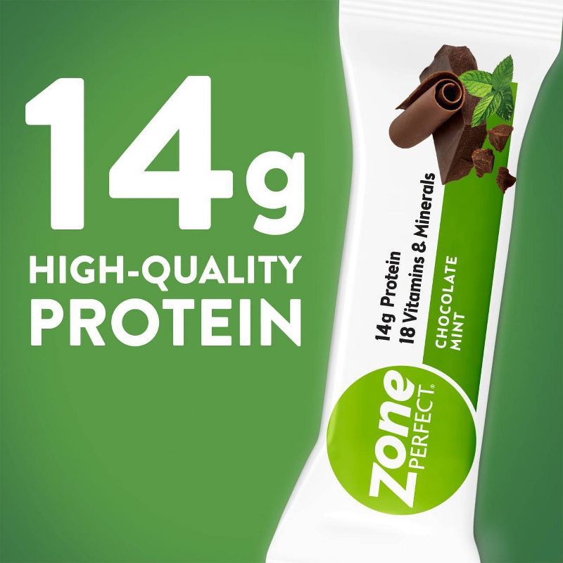 slide 3 of 7, Zone Perfect ZonePerfect Protein Bar Chocolate Mint - 10 ct/17.6oz, 10 ct, 17.6 oz