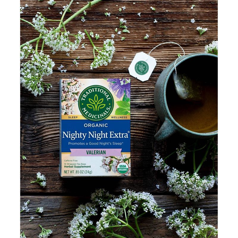 slide 6 of 7, Traditional Medicinals Organic Nighty Night Valerian Herbal Tea - 16ct, 16 ct