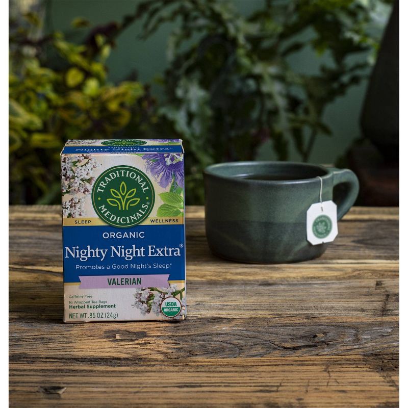 slide 7 of 7, Traditional Medicinals Organic Nighty Night Valerian Herbal Tea - 16ct, 16 ct