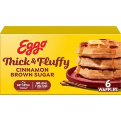 Eggo Thick and Fluffy Frozen Waffles Cinnamon Brown Sugar - 11.6oz/6ct
