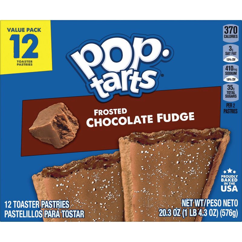 slide 4 of 8, Kellogg's Pop-Tarts Frosted Chocolate Fudge Pastries - 12ct/20.31oz, 12 ct, 20.31 oz