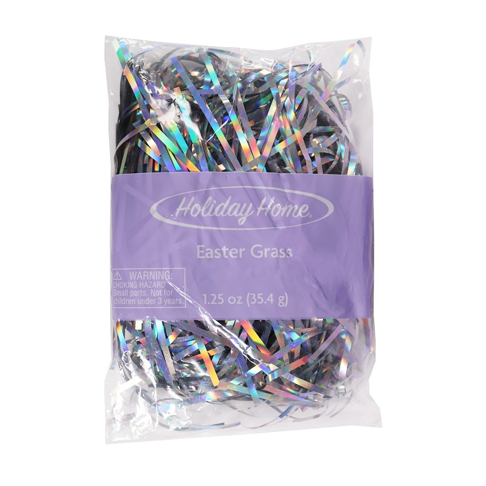 slide 1 of 1, Holiday Home Easter Grass - Silver, 1.25 oz