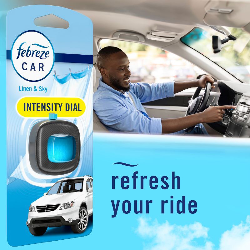slide 8 of 12, Febreze Car Clips Sidecap - Linen & Sky, 1 ct
