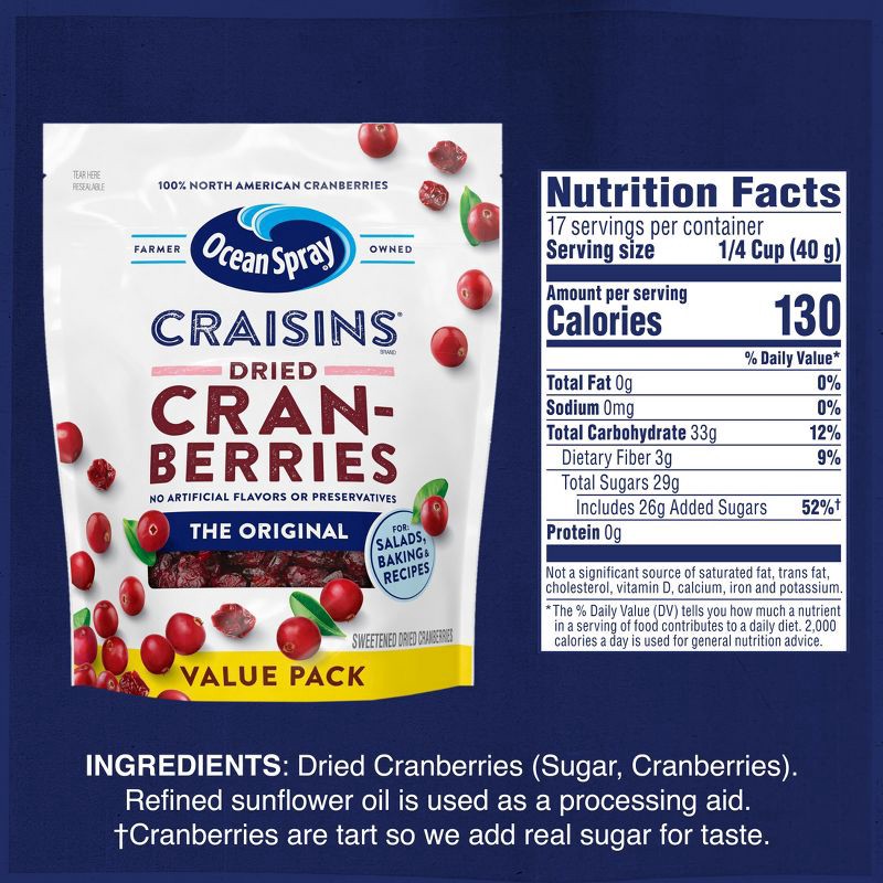 slide 12 of 14, Ocean Spray Dried Cranberries Value Pack - 24oz, 24 oz