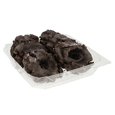 slide 1 of 1, H-E-B Old Fashioned Chocolate Glazed Donuts, 6 ct