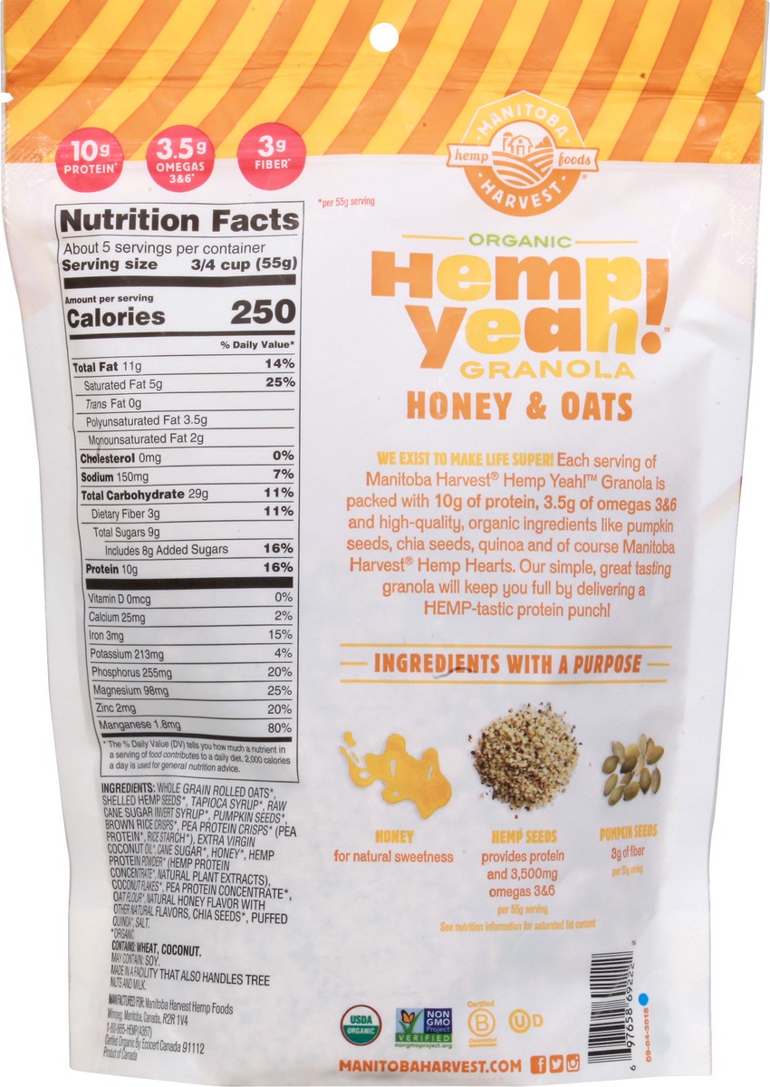 slide 4 of 9, Manitoba Harvest Organic Superseed Honey & Oats Granola 10 oz, 10 oz