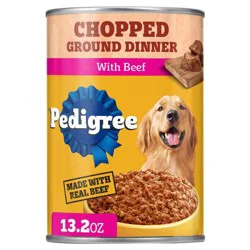 Pedigree Chopped Ground Dinner Wet Dog Food with Beef - 13.2oz