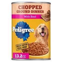 Pedigree Chopped Ground Dinner Wet Dog Food with Beef - 13.2oz