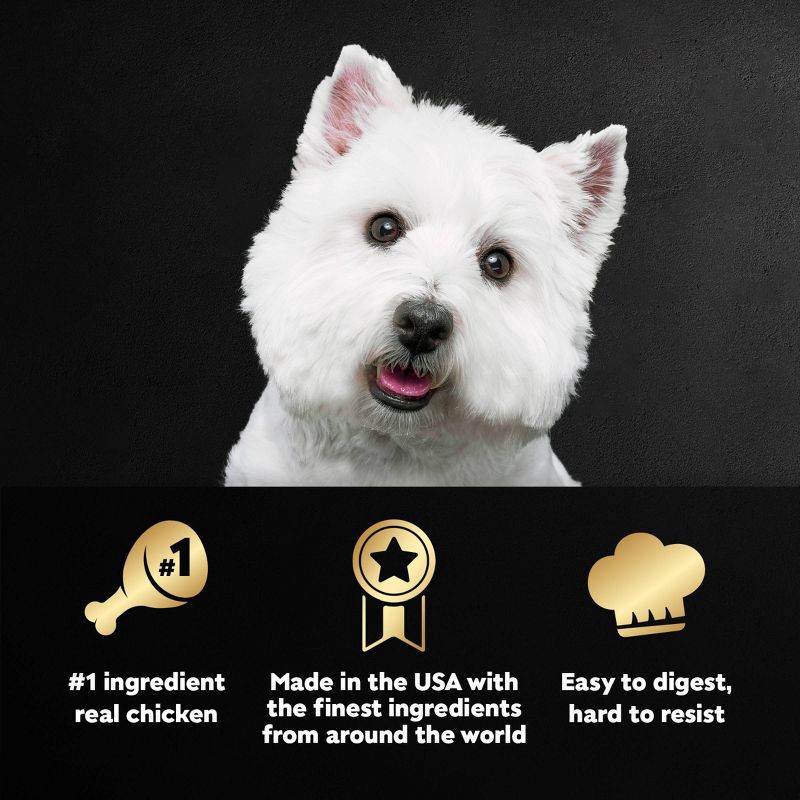 slide 3 of 12, Cesar Loaf and Topper in Sauce Rotisserie Chicken, Cheese, Bacon and Gravy Falvor Small Breed Wet Dog Food - 3.5oz, 3.5 oz