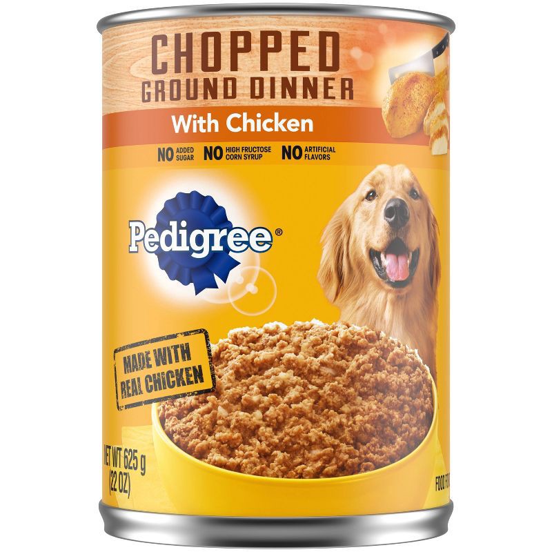 slide 1 of 4, Pedigree Chopped Ground Dinner Wet Dog Food with Chicken - 22oz, 22 oz