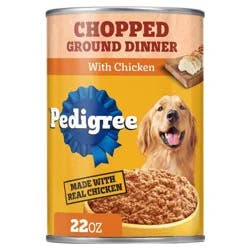 Pedigree Chicken Flavor Chopped Ground Wet Dog Food - 22oz